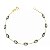 Pulseira Ouro 18k Oval Azul Claro Espaçada - Imagem 1