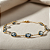 Pulseira Ouro 18k Oval Azul Claro Espaçada - Imagem 1