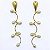 Brinco Zig-Zag Ouro 18k com Pérolas Naturais - Imagem 1