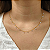 Colar Celebre em Ouro 18k com Pedrinhas Pendentes - Imagem 1