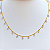 Colar Celebre em Ouro 18k com Pedrinhas Pendentes - Imagem 2