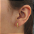 Brinco Argola Pequena Cravejada em Ouro 18k - Imagem 2