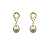 Brinco Two Drops em Ouro 18k com Pérola Natural - Imagem 1