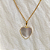 Pingente Ouro 18K Coração Madrepérola 10mm - Imagem 1
