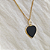 Pingente Ouro 18K Coração Ônix 10mm - Imagem 1