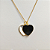 Pingente Ouro 18K Coração Ônix 15mm - Imagem 8