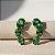 Brinco Ouro 18k Earcuff Green Stone - Imagem 1