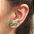 Brinco Ouro 18k Earcuff Green Stone - Imagem 2