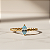 Anel Marquise Azul em Ouro 18k - Imagem 1
