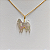 Pingente Pets Ouro 18K Husky Madrepérola - Imagem 4