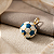 Pingente Copa Ball Azul Claro com Ouro 18K - Imagem 2