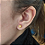 Brinco Ouro 18k Ponto de Luz Redonda 6mm Amarelo - Imagem 2