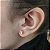 Brinco Ouro 18k Ponto de Luz Redonda 6mm Amarelo - Imagem 4