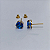 Brinco Ouro 18k Ponto de Luz Redonda 6mm Azul - Imagem 3