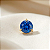 Pingente Ouro 18k Ponto de Luz Redonda 6mm Azul - Imagem 4