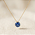 Pingente Ouro 18k Ponto de Luz Redonda 6mm Azul - Imagem 2