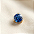 Pingente Ouro 18k Ponto de Luz Redonda 6mm Azul - Imagem 1