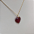 Pingente Coração Vermelho com Ouro 18K - Imagem 5