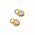 Par de Pingente Ouro 18k Coração 4mm para Brinco Argola - Imagem 5