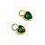 Par de Pingente Ouro 18k Coração 4mm para Brinco Argola - Imagem 11