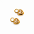 Par de Pingente Ouro 18k Coração 4mm para Brinco Argola - Imagem 17