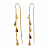 Brinco Gancho Medalhas Gotas Ouro 18k - Imagem 5