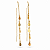 Brinco Gancho Medalhas Gotas Ouro 18k - Imagem 6