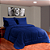 Kit Edredom 6 Peças Casal Queen 2,40 X 2,20 Metros Matelado Azul Marinho Casa Dona - Imagem 3
