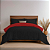 Kit Edredom 5 Peças Casal Queen Aconchego 2,40 X 2,20 Metros Matelado Preto e Vermelho Casa Dona - Imagem 2