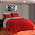 Kit Edredom 6 Peças Casal  Queen 2,40 X 2,20 Metros Matelado Dupla Face Vermelho e Cinza Casa Dona - Imagem 1
