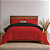 Kit Edredom 3 Peças Casal Queen Aconchego 2,40 X 2,20  Metros Matelado Dupla Face Preto e Vermelho Casa Dona - Imagem 2
