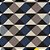 Tapete Passadeira Mosaico Sala e Quarto 0,66 X 2,40 Metros Antiderrapante Cinza, Preto, Branco, Azul e Amarelo Casa Dona - Imagem 2
