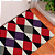 Capacho Geométrico Antiderrapante Vermelho e Roxo 45 X 75 Cm - Imagem 3