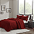 Cobre Leito Colcha Mosaico Vermelho 3 Peças Micro Percal 150 Fios Matelado Queen 2,40 x 2,60 Metros - Imagem 1