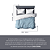 Cobre Leito Colcha Mosaico Azul Marinho 3 Peças Micro Percal 150 Fios Matelado King 2,60 x 2,80 Metros - Imagem 5