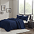 Cobre Leito Colcha Mosaico Azul Marinho 3 Peças Micro Percal 150 Fios Matelado King 2,60 x 2,80 Metros - Imagem 1