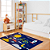 Tapete Infantil de Atividades para Quarto 100cm x 140cm Antiderrapante Bicicleta - Imagem 1