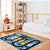 Tapete Infantil de Atividades para Quarto 100cm x 140cm Antiderrapante Amarelinha Azul Claro - Imagem 1