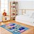 Tapete Infantil de Atividades para Quarto 100cm x 140cm Antiderrapante Amarelinha Gatinho - Imagem 1