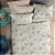 Jogo de Cama Lençol Casal Percal 200 fios Estampado Floral Azul Microtec 04 Peças Toque Macio - Imagem 3
