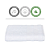 Jogo Toalhas de Banho e Rosto Comfort 100% Algodão 423g/m² Toque Suave e Absorvente Branco e Verde - Imagem 9