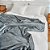 Manta Cobertor Casal Microfibra Fleece Toque Macio 180x200 Cm - Cinza Grafite - Imagem 2
