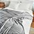 Manta Cobertor Casal Microfibra Fleece Toque Macio 180x200 Cm - Cinza Claro - Imagem 3