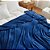 Manta Cobertor Casal Microfibra Fleece Toque Macio 180x200 Cm - Azul Marinho - Imagem 2