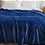 Manta Cobertor Casal Microfibra Fleece Toque Macio 180x200 Cm - Azul Marinho - Imagem 3