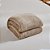 Manta Cobertor Casal Microfibra Fleece Toque Macio 180x200 Cm - Bege - Imagem 1