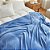 Manta Cobertor Casal Microfibra Fleece Toque Macio 180x200 Cm - Azul Claro - Imagem 4