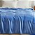 Manta Cobertor Casal Microfibra Fleece Toque Macio 180x200 Cm - Azul Claro - Imagem 2