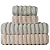 Jogo com 4 Toalhas Wave Premium 450g/m² 100% Algodão Banho e Rosto Bege e Verde - Imagem 1