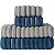 Jogo com 4 Toalhas Wave Premium 450g/m² 100% Algodão Banho e Rosto Azul e Cinza - Imagem 1